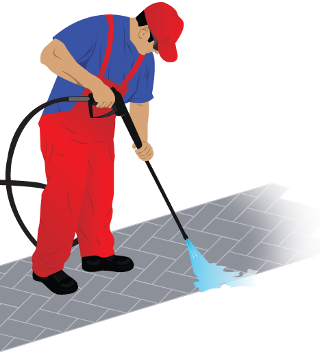 Driveway Cleaning Illustration